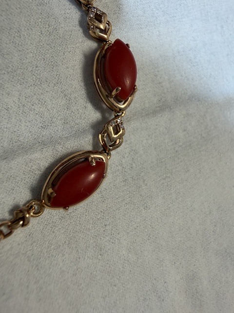 古玩玉器料器鑲嵌項鏈真品鑒賞圖