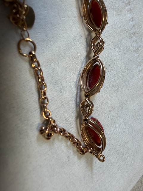 古玩玉器料器鑲嵌項鏈真品鑒賞圖