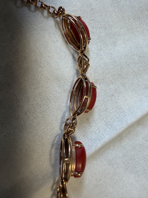 古玩玉器料器鑲嵌項鏈真品鑒賞圖