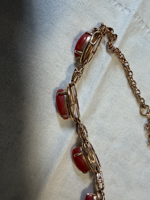 古玩玉器料器鑲嵌項鏈真品鑒賞圖