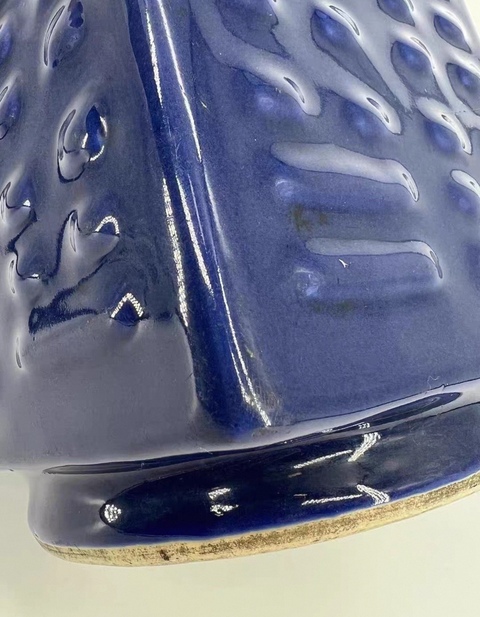 古玩陶瓷清晚期 霽藍釉八卦紋琮式瓶拍賣，當前價格11000元