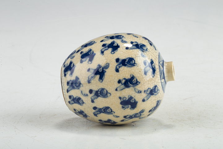 古玩陶瓷清晚·煨瓷青花嬰戲紋小罐
真品鑒賞圖