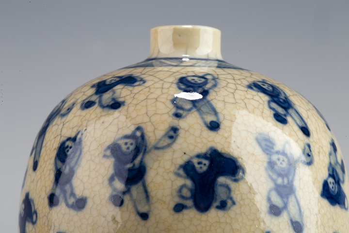 古玩陶瓷清晚·煨瓷青花嬰戲紋小罐
真品鑒賞圖