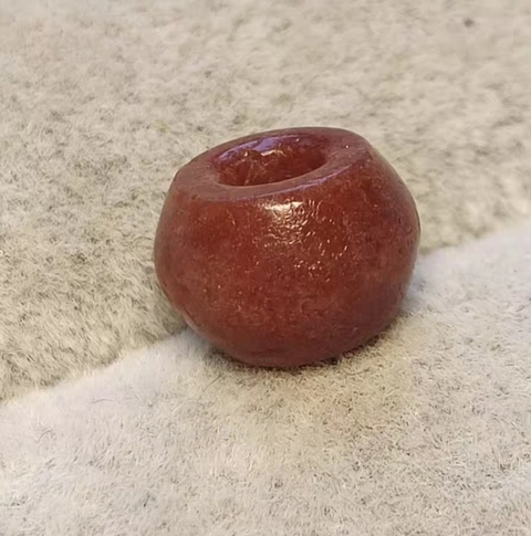 古玩玉器紅瑪瑙珠真品鑒賞圖