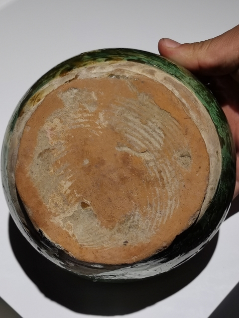 古玩陶瓷宋單彩綠釉缽真品鑒賞圖