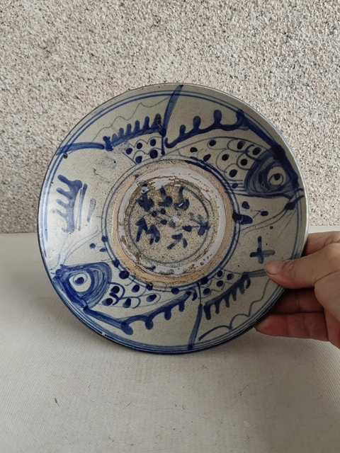 古玩陶瓷魚藻紋青花盤拍賣，當(dāng)前價格680元