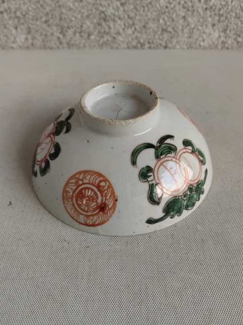 古玩陶瓷紅綠彩碗拍賣，當前價格450元