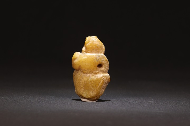 古玩玉器地方料童子掛件真品鑒賞圖