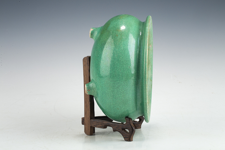 古玩陶瓷民國·綠哥釉三足爐真品鑒賞圖