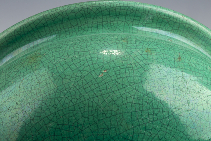 古玩陶瓷民國·綠哥釉三足爐真品鑒賞圖