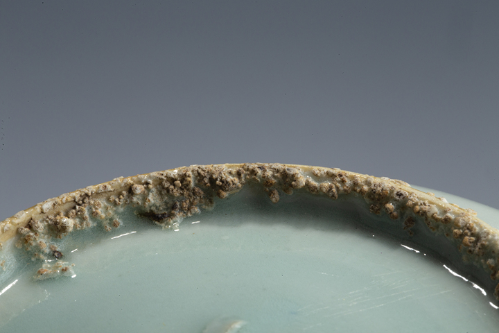 古玩陶瓷明晚·青花獅紋盤一組四個拍賣，當前價格0元