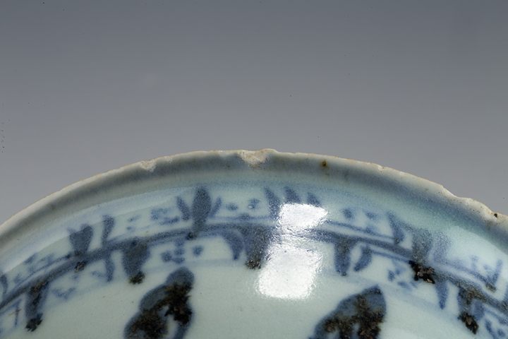 古玩陶瓷明中·青花蕉葉紋碗拍賣，當前價格870元