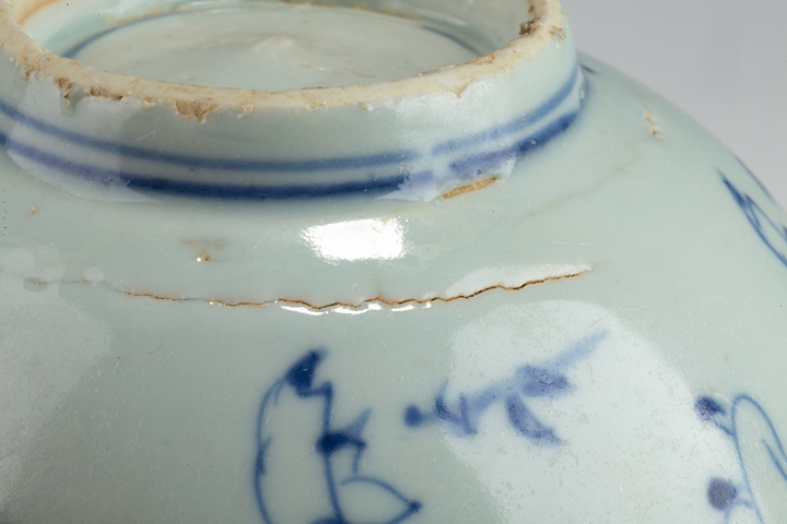 古玩陶瓷明晚·青花嬰戲紋碗拍賣，當前價格288元