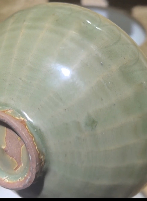 古玩陶瓷龍泉窯青釉碗真品鑒賞圖