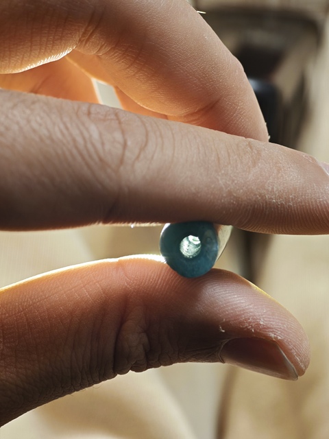 古玩玉器老天河石管珠真品鑒賞圖