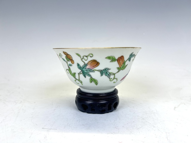 古玩陶瓷道光·粉彩瓜碟蓮綿碗拍賣，當前價格3168元