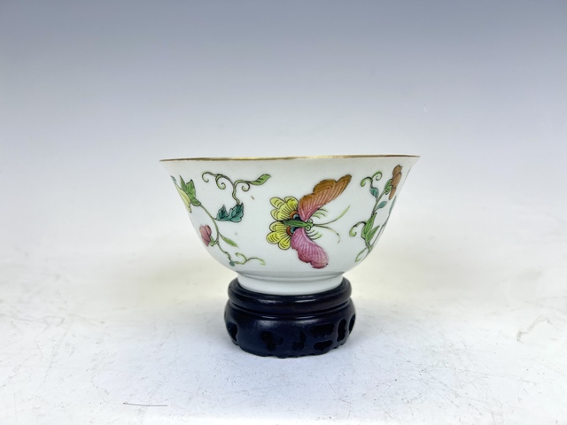 古玩陶瓷道光·粉彩瓜碟蓮綿碗拍賣，當前價格3168元