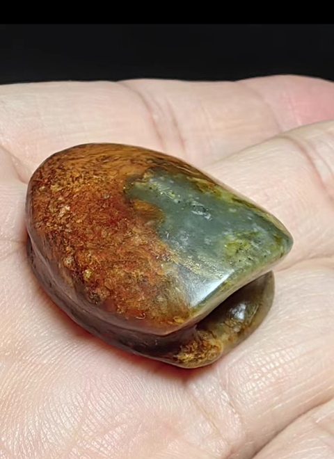 古玩玉器河磨玉龜背真品鑒賞圖