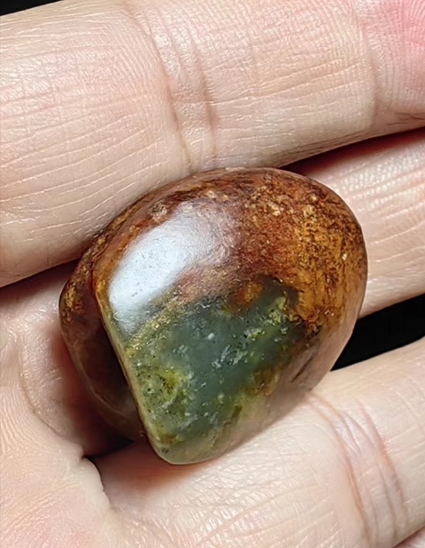 古玩玉器河磨玉龜背真品鑒賞圖