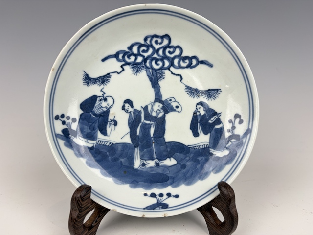 古玩陶瓷晚清·青花福祿壽三星盤拍賣，當前價格0元