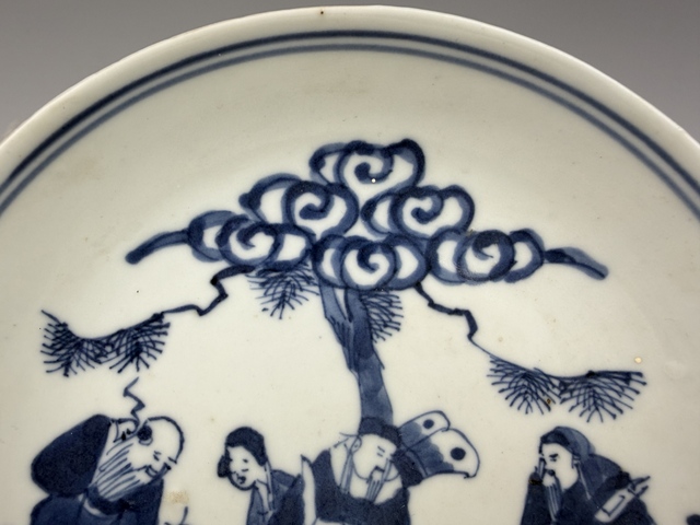 古玩陶瓷晚清·青花福祿壽三星盤拍賣，當前價格0元