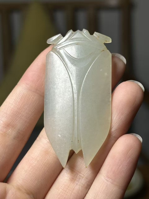 古玩玉器漢·八刀玉蟬拍賣，當前價格45000元