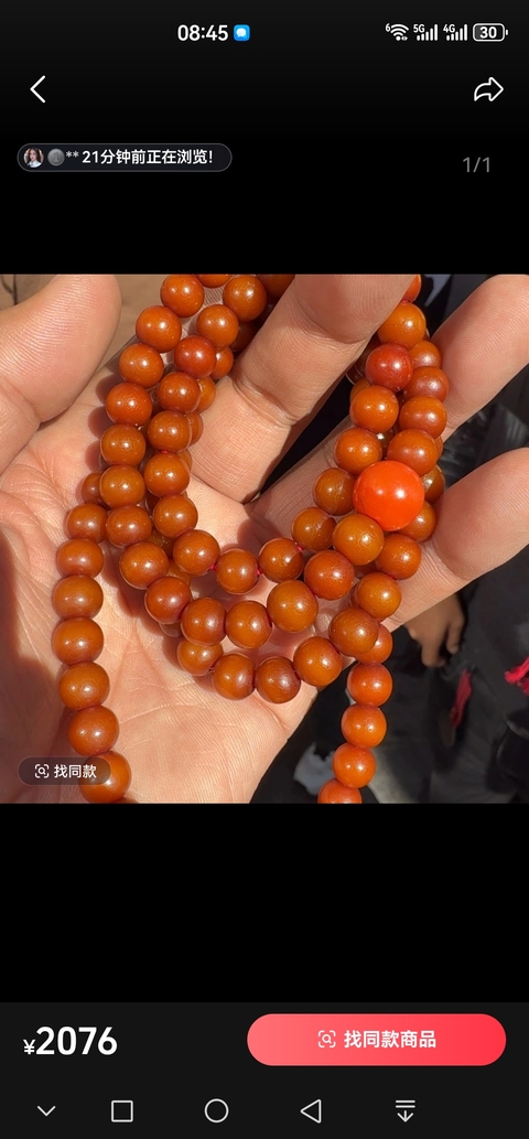 古玩雜項菩提根象牙果文玩珠串真品鑒賞圖