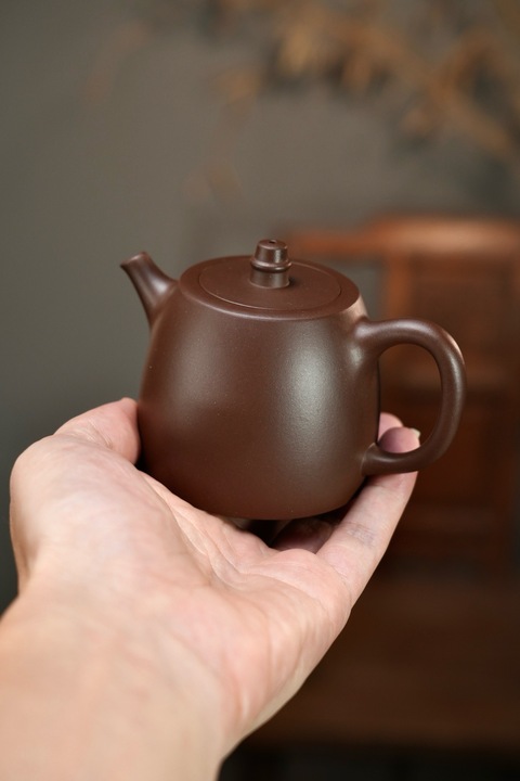 古玩陶瓷漢鐸紫砂壺【全手工】【老紫泥料】真品鑒賞圖