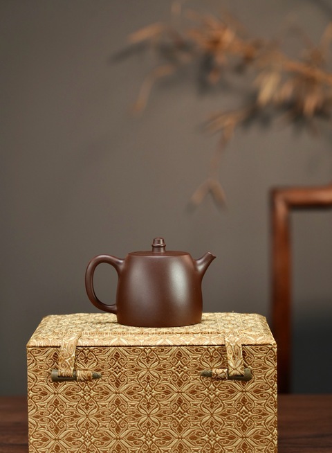 古玩陶瓷漢鐸紫砂壺【全手工】【老紫泥料】真品鑒賞圖