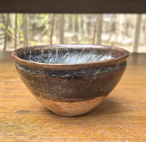 古玩陶瓷吉州窯窯變釉茶盞真品鑒賞圖