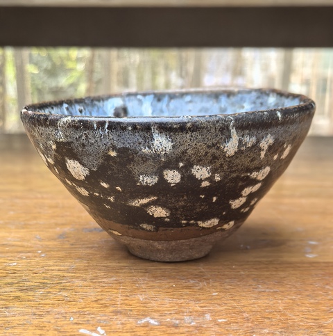 古玩陶瓷吉州窯窯變斑紋茶盞真品鑒賞圖