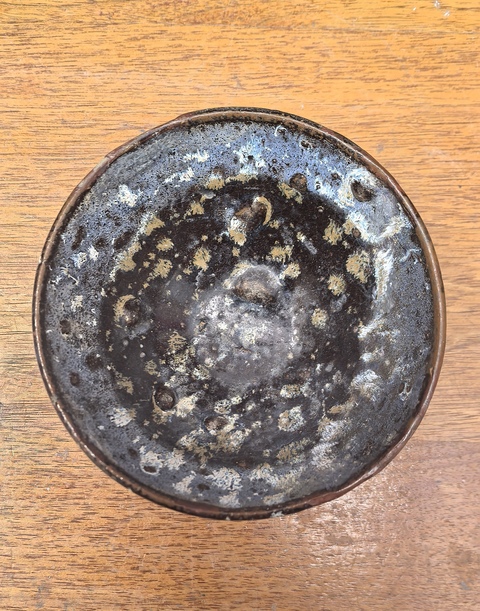 古玩陶瓷吉州窯窯變斑紋茶盞真品鑒賞圖