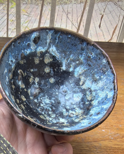 古玩陶瓷吉州窯窯變斑紋茶盞真品鑒賞圖