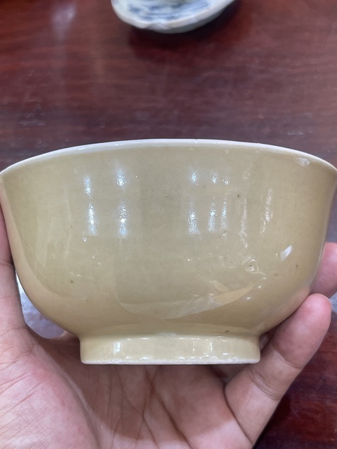 古玩陶瓷外紫金釉內青花金玉滿堂碗真品鑒賞圖