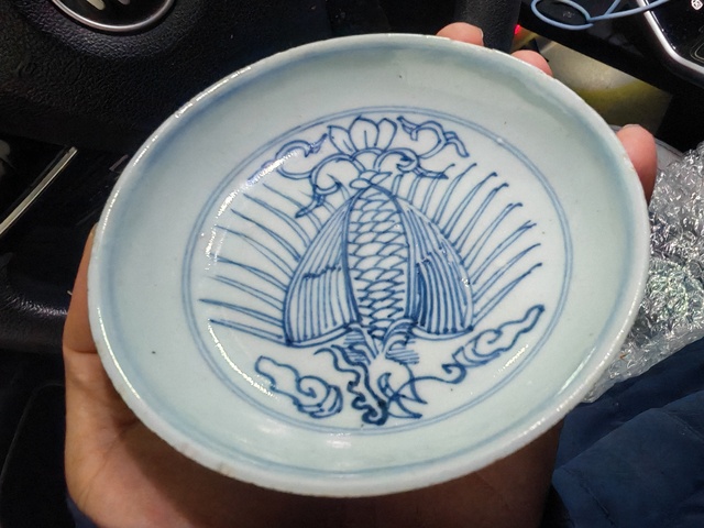 古玩陶瓷青花鳳紋盤真品鑒賞圖