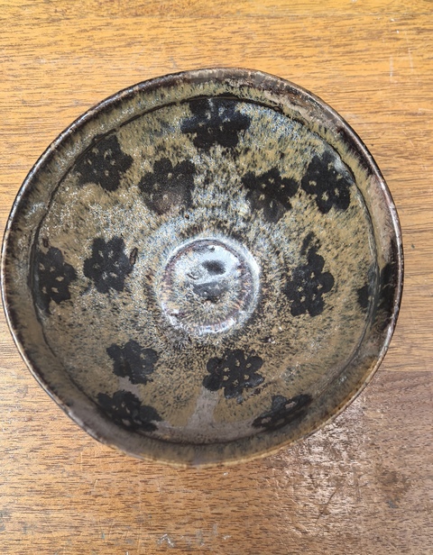 古玩陶瓷吉州窯貼花茶盞真品鑒賞圖