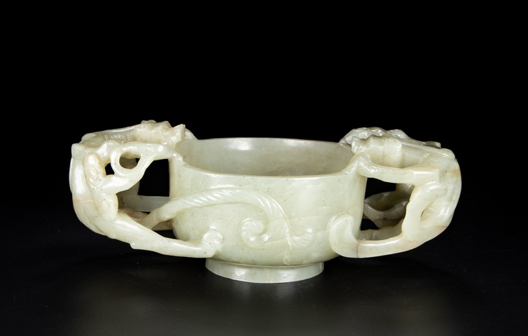 古玩玉器玉杯真品鑒賞圖