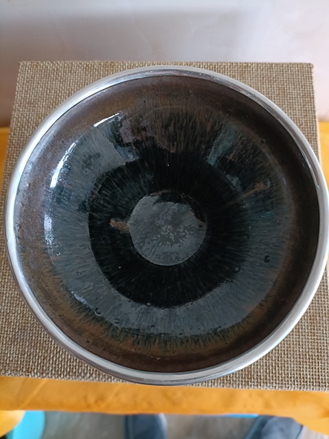 古玩陶瓷建窯兔毫束口盞真品鑒賞圖