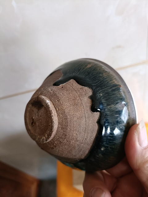 古玩陶瓷建窯兔毫束口盞真品鑒賞圖