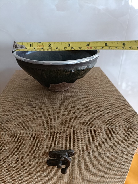 古玩陶瓷建窯兔毫束口盞真品鑒賞圖