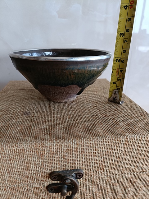 古玩陶瓷建窯兔毫束口盞真品鑒賞圖