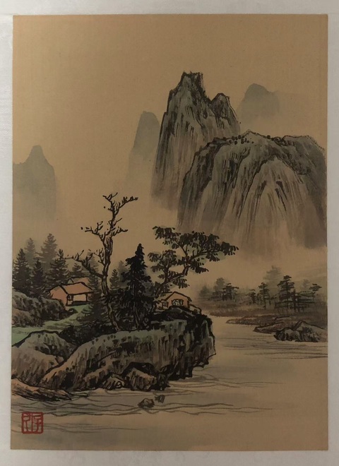 古玩字畫劉子久山水拍賣，當(dāng)前價格15000元