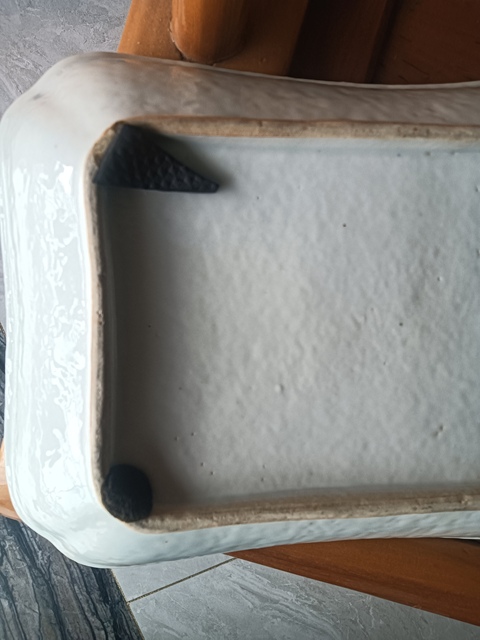 古玩陶瓷樓臺亭閣山水紋青花盤真品鑒賞圖