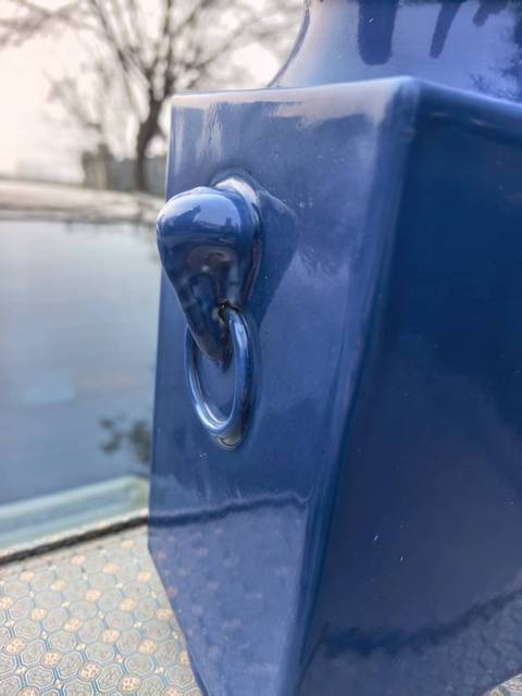 古玩陶瓷清末民初·霽藍釉象耳琮式瓶 真品鑒賞圖