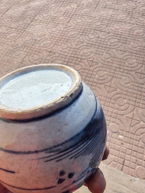 古玩陶瓷清中期 青花山水風(fēng)景高士圖蘋(píng)果尊真品鑒賞圖