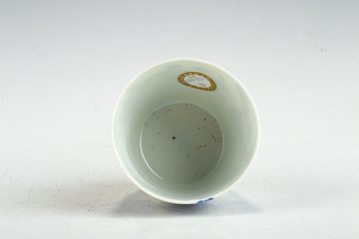 古玩陶瓷清晚·青花八仙人物紋杯真品鑒賞圖