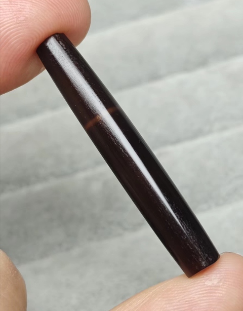 古玩玉器瑪瑙管真品鑒賞圖