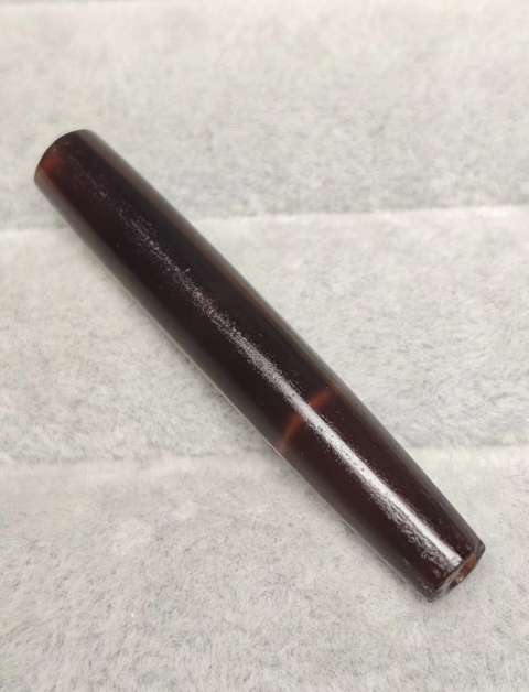 古玩玉器瑪瑙管真品鑒賞圖