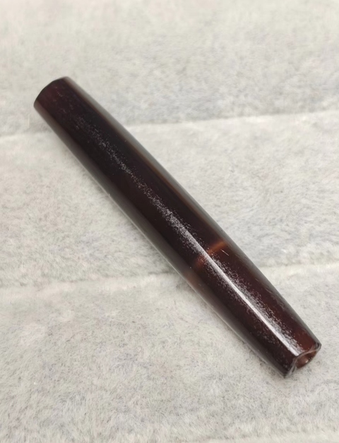 古玩玉器瑪瑙管真品鑒賞圖