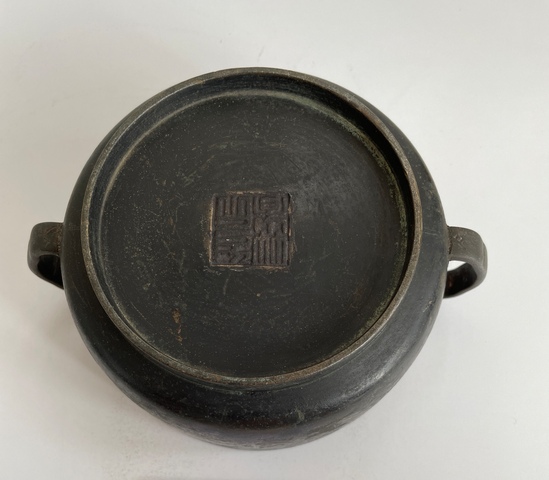 古玩銅器如意筒式爐真品鑒賞圖